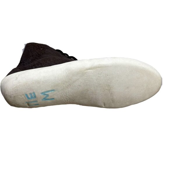 Global Village Traders‎ Handmade Brown Buffalo Hide Hi Top Moccasins